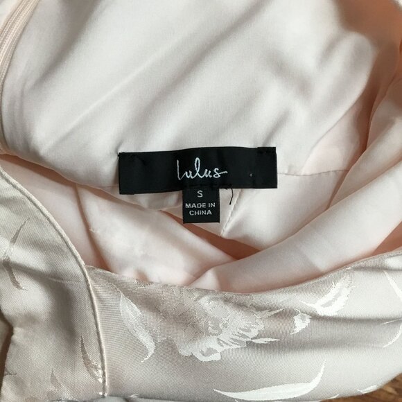 Lulus Red Carpet Ready Halter Column Gown Light Rose S - Picture 3 of 5